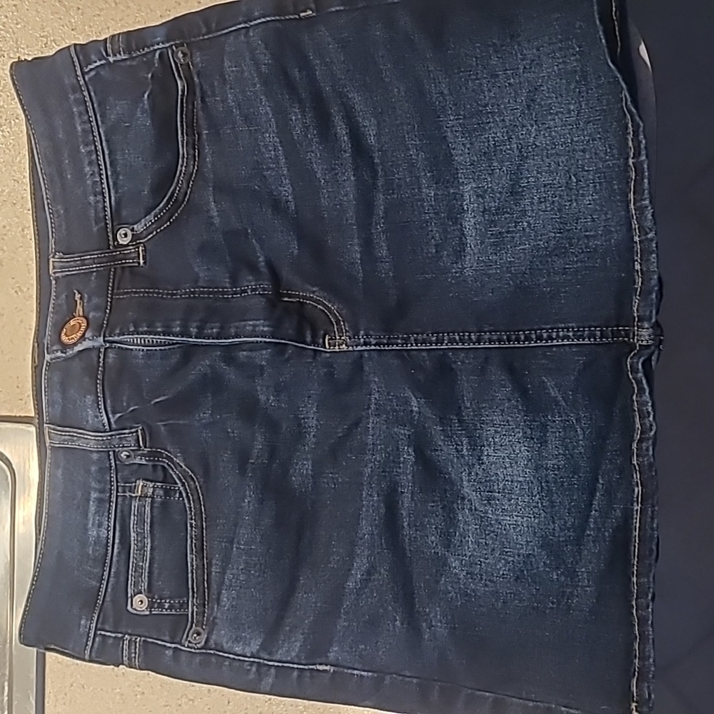 American Eagle High Rise mini denim skirt
